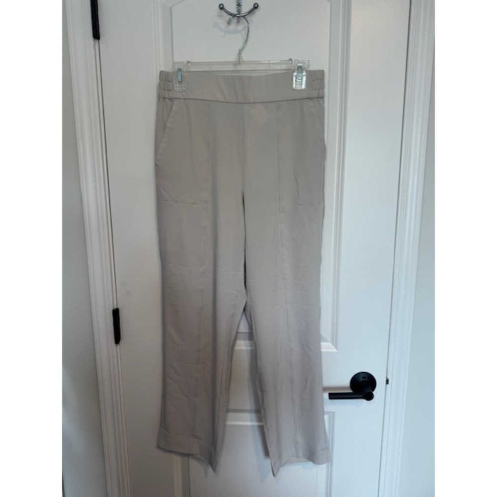 Lou & Grey Womens High Rise Elastic Waist Ankle Pants Size M NEW